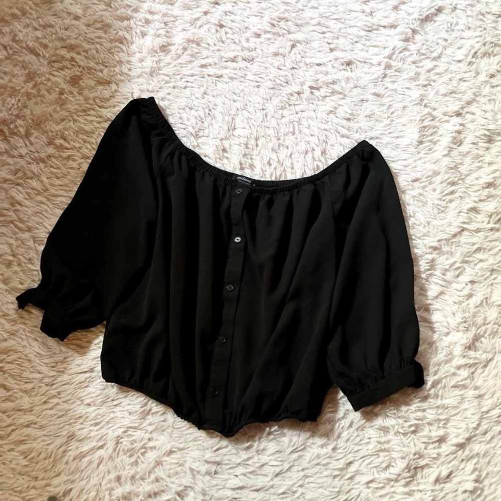 Milkmaid Peasant Prairie Whimsygoth Boho Witchy Minimalist Emo Crop Top Womens L